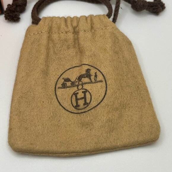 Men's Hermes Brown Leather & Palladium Jumbo H Bracelet - Picture 3 of 5